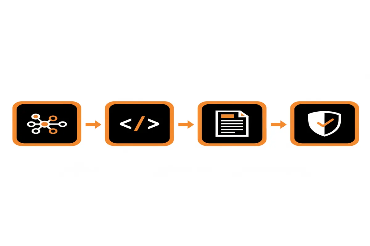 A visual checklist diagram for AEO showing four main pillars: Entities, Schema, Structure, and Authority.
