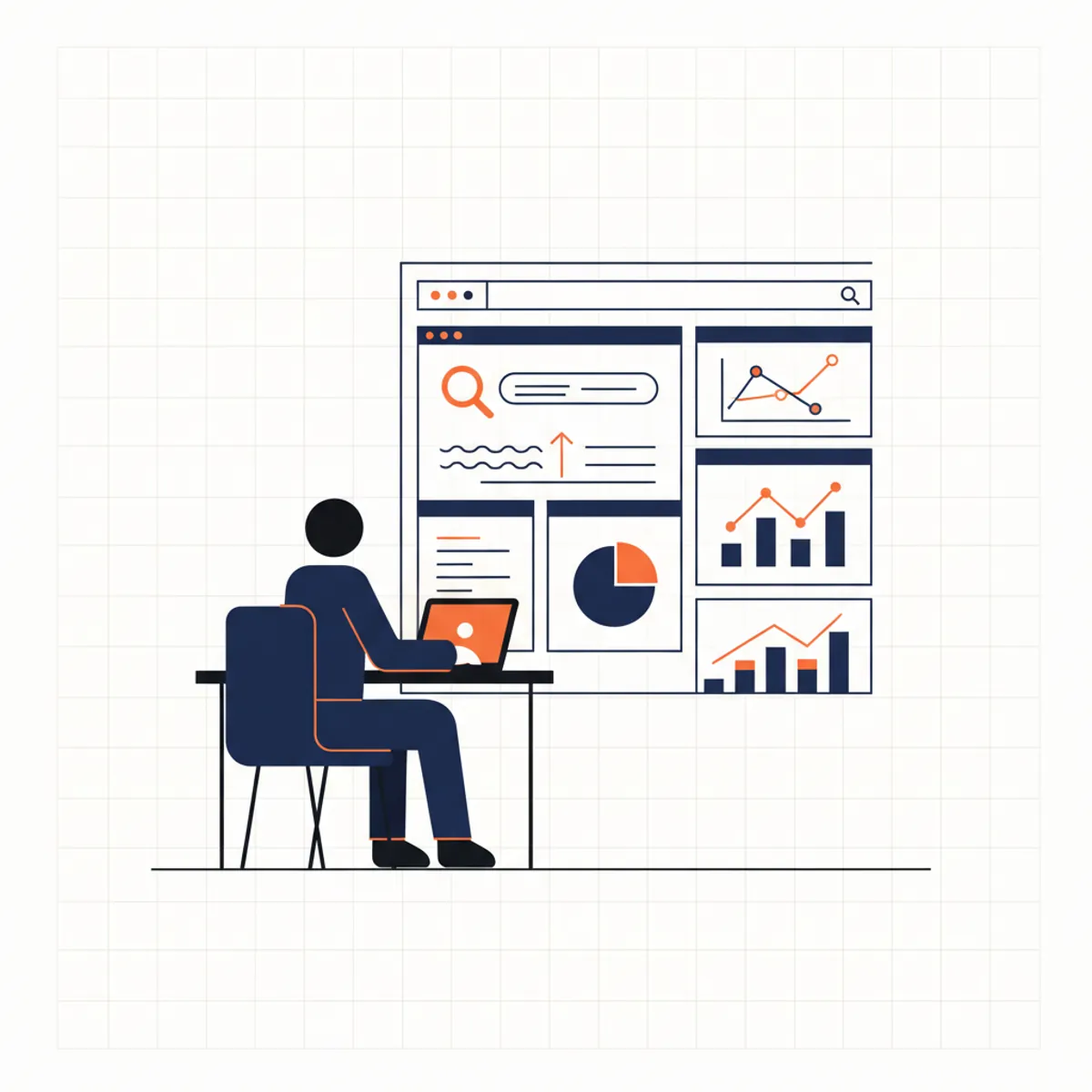 Shopify store owner analyzing AI search engine traffic on a dashboard