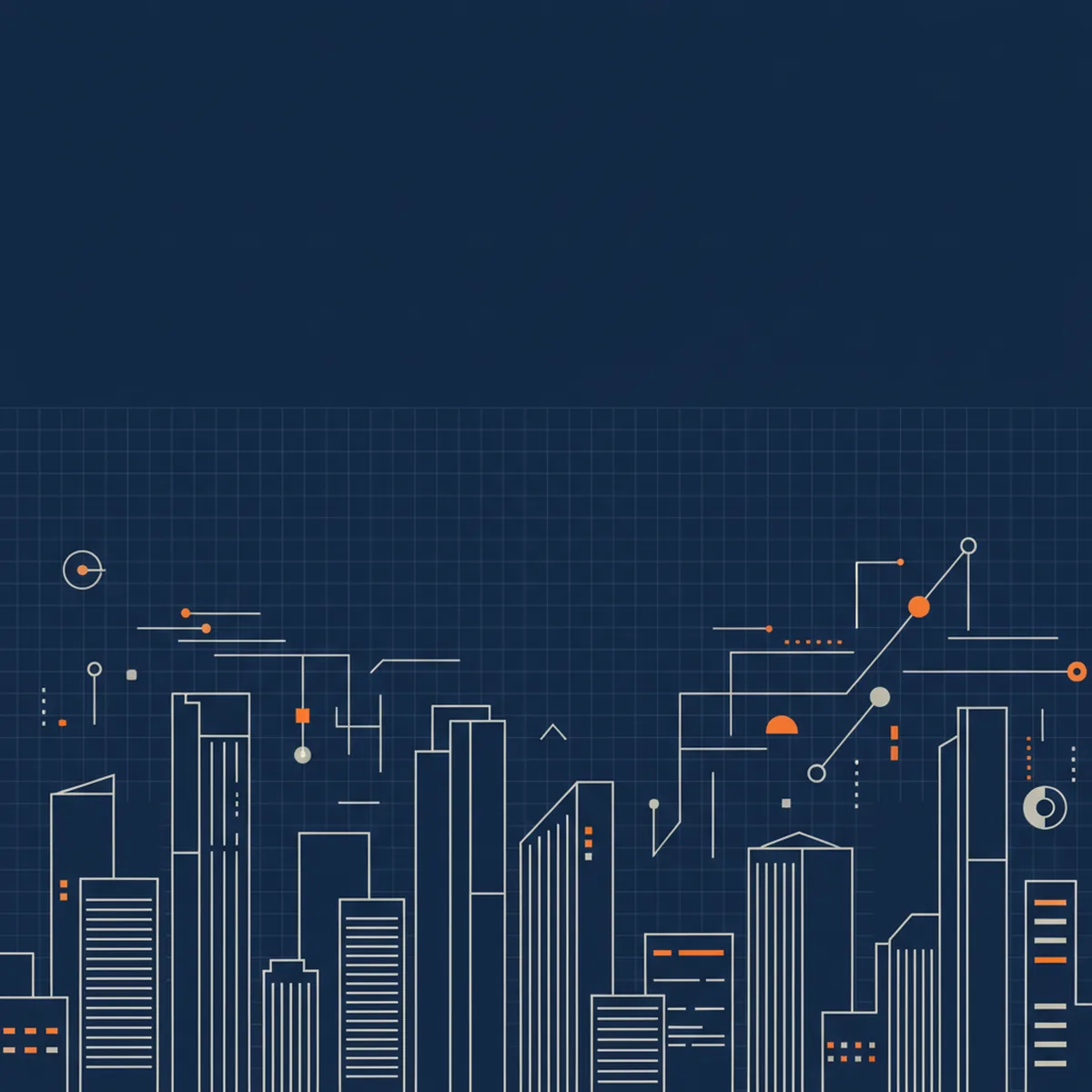 Miami skyline at night with digital data overlays representing AI search queries