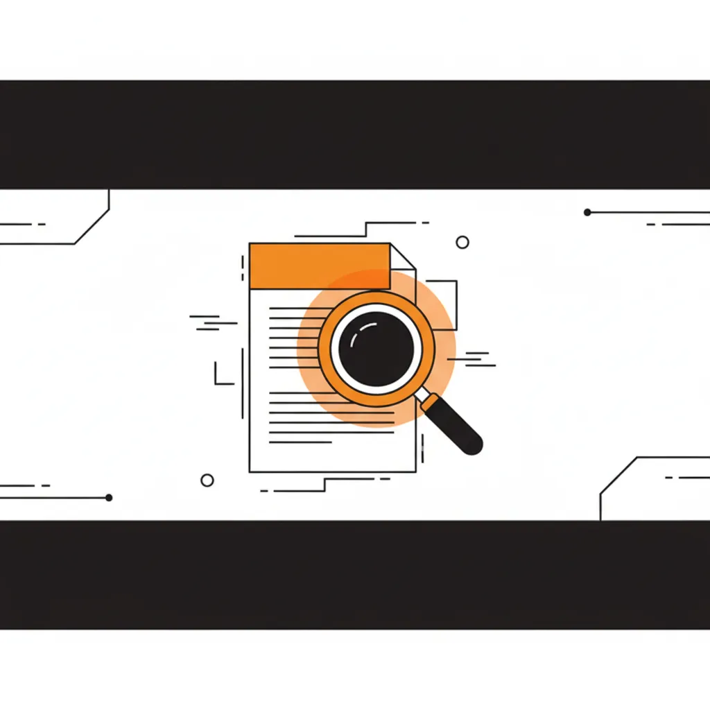 An illustration of an AI agent scanning a document and highlighting a summary block.