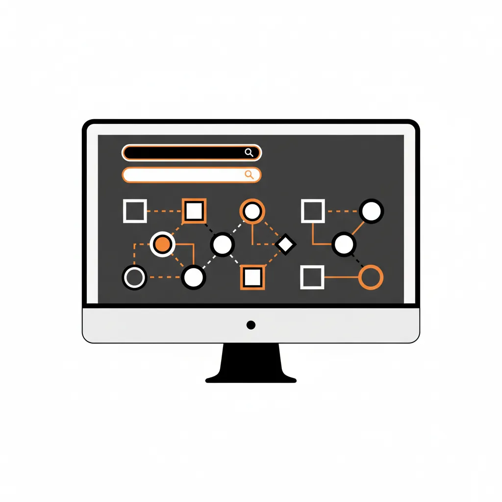 A professional illustration of a digital dashboard showing AEO audit metrics and AI citation icons.