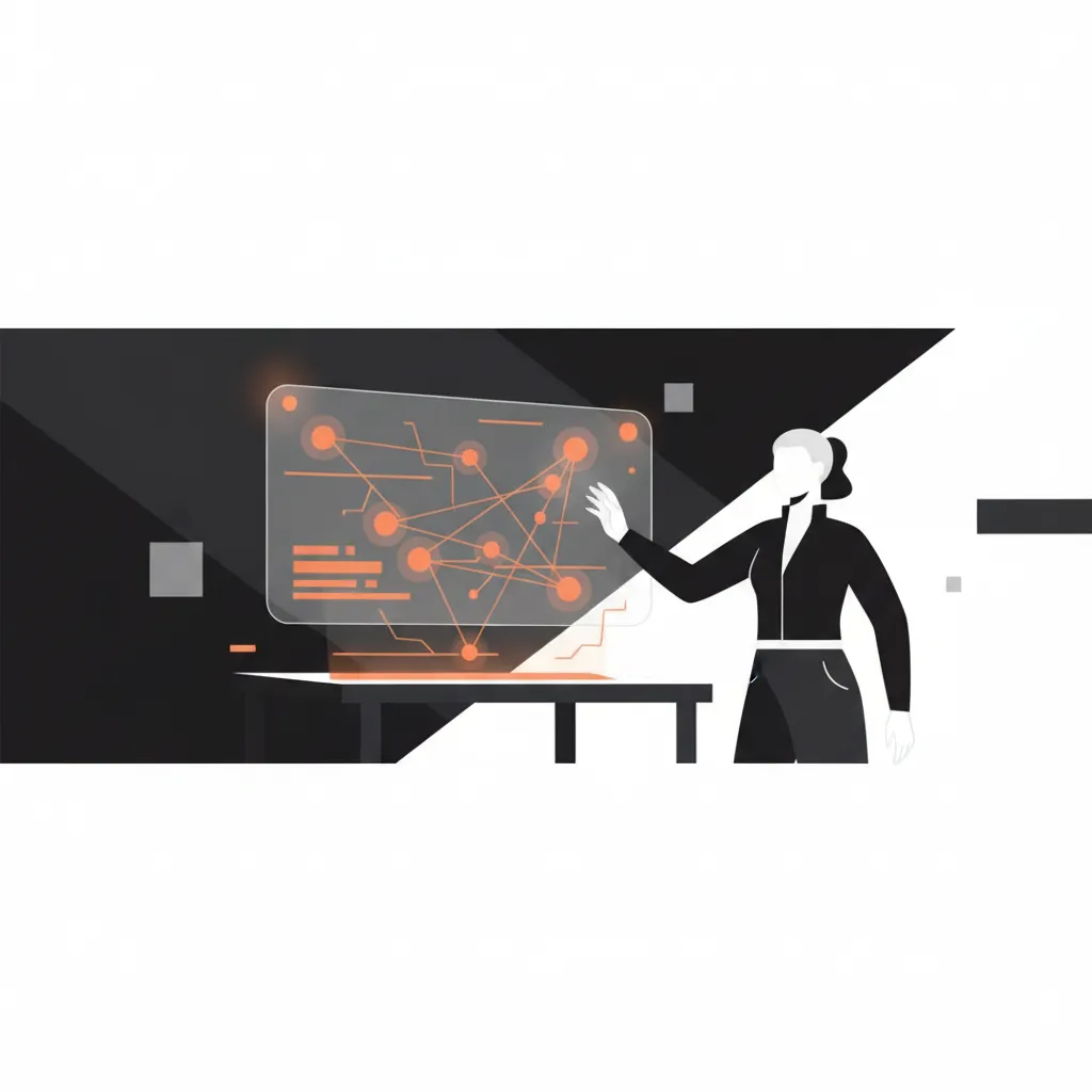 A professional illustration of a digital interface showing a brand being cited by an AI assistant.