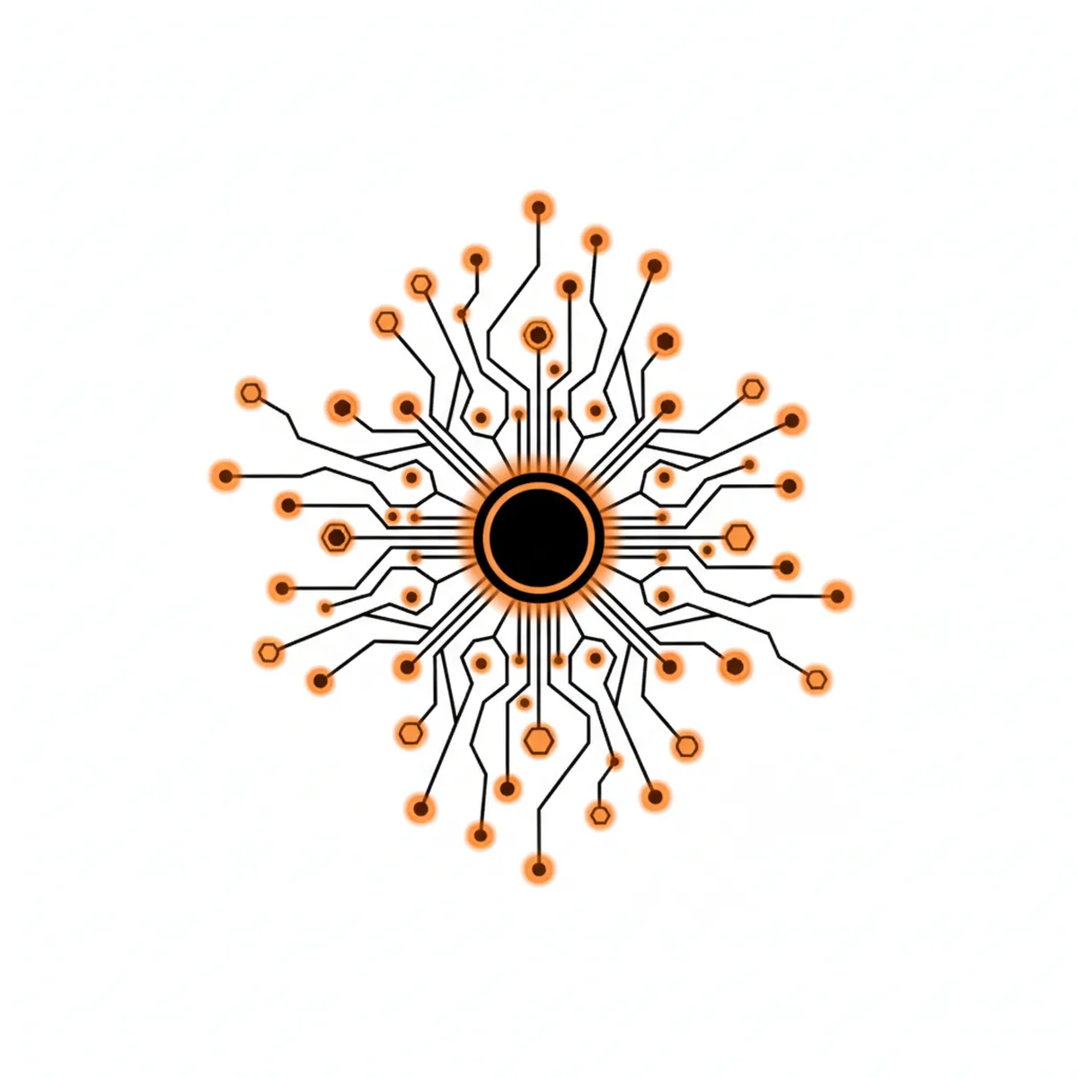 A modern visualization of a digital brand being processed by a generative AI engine.