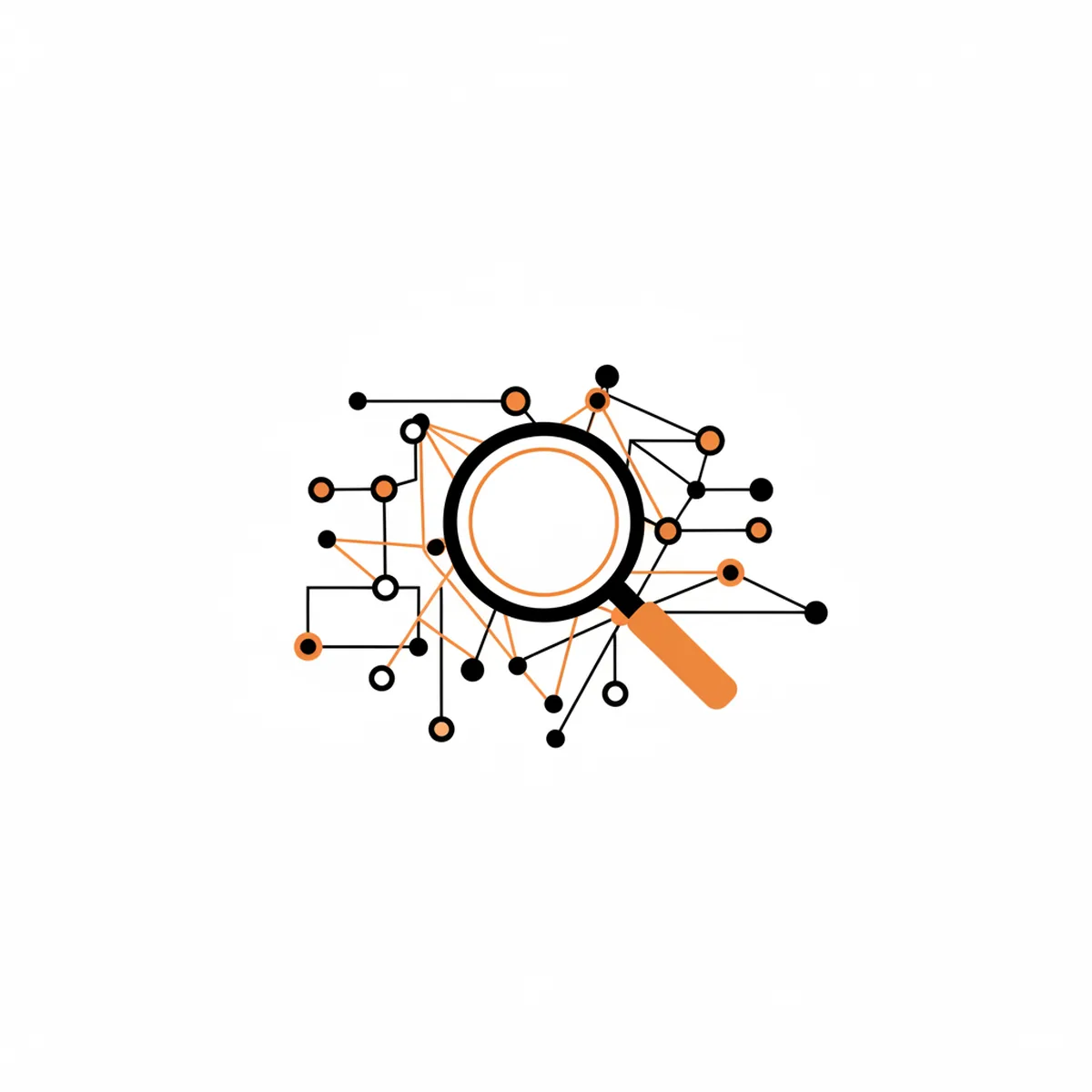 Modern vector illustration of an AI assistant providing answers from a structured database.