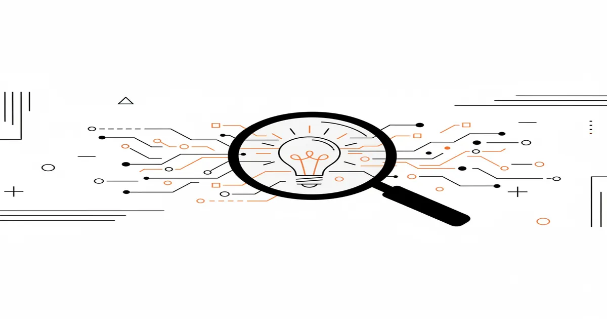 A professional illustration showing the concept of Answer Engine Optimization with AI and data symbols.