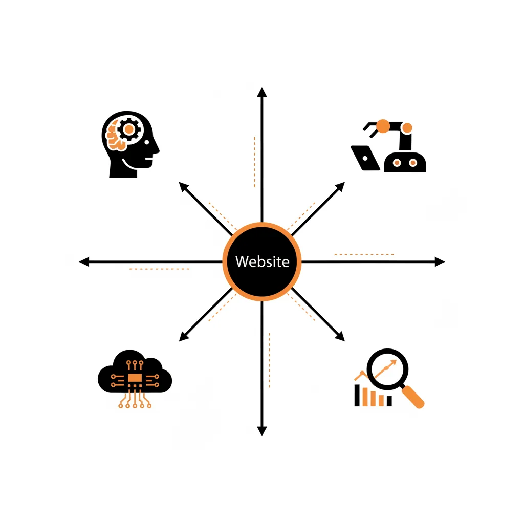 A diagram illustrating why content is not showing in AI answers, showing the connection between structured data, entity linking, and RAG.